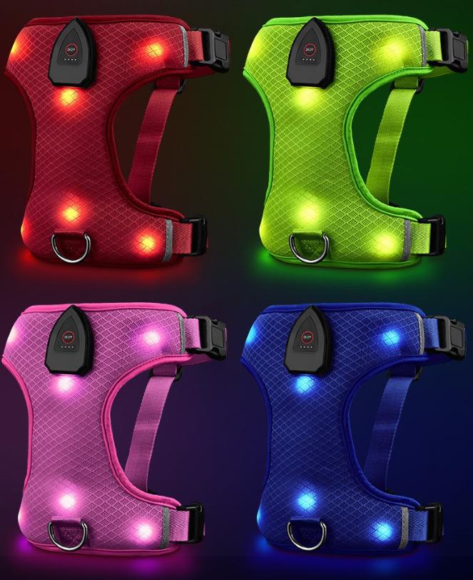Mesh LED Dog Harness XH-02